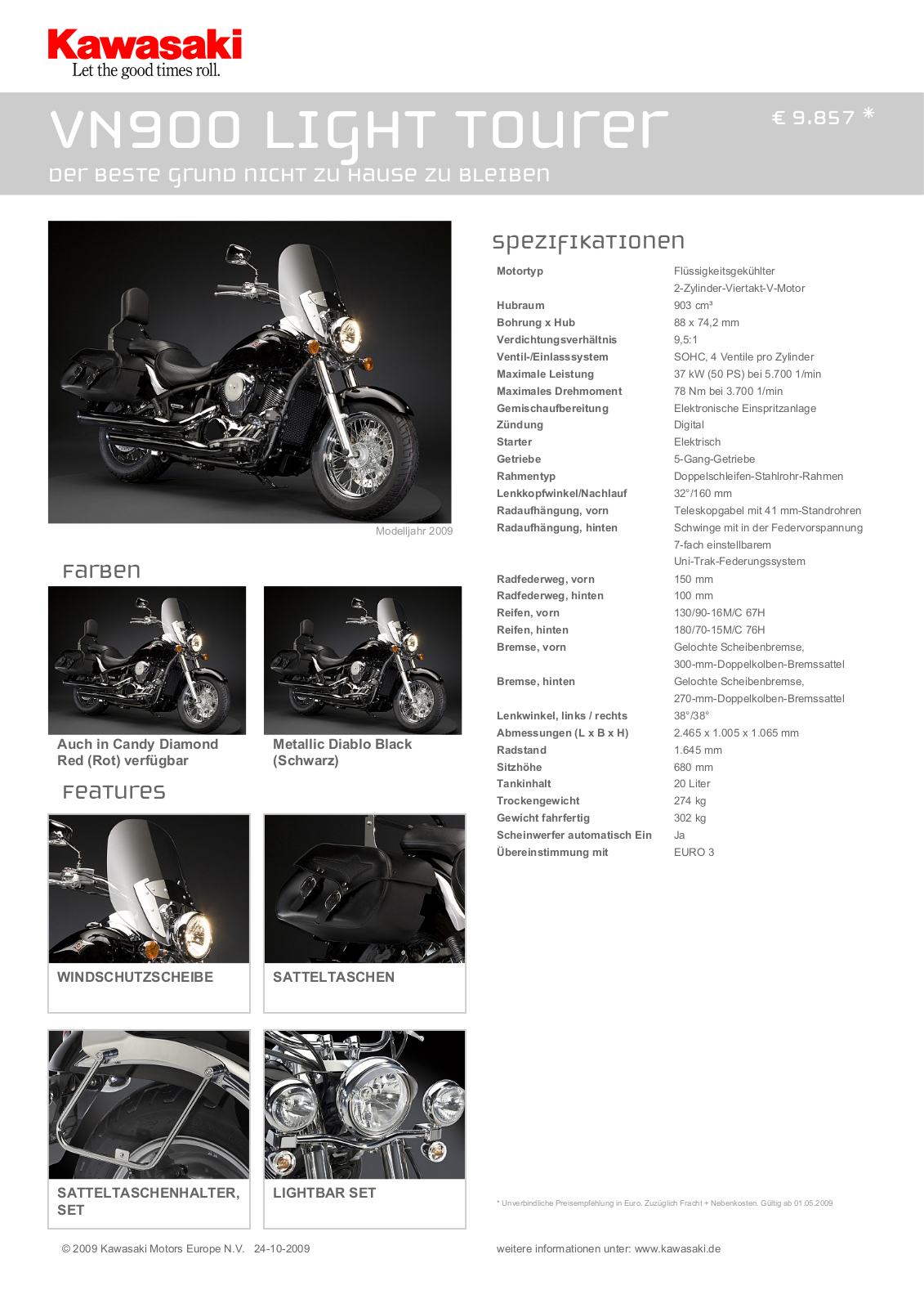 Kawasaki VN900 LIGHT TOURER Brochure