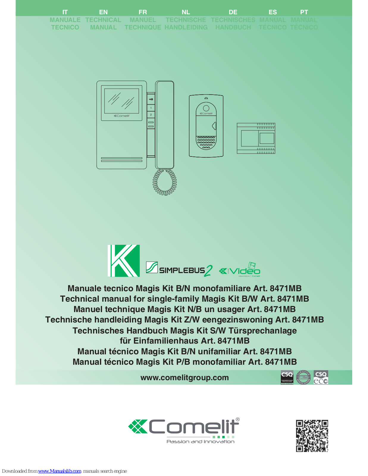Comelit 8471MB Technical Manual - ManualMachine.com