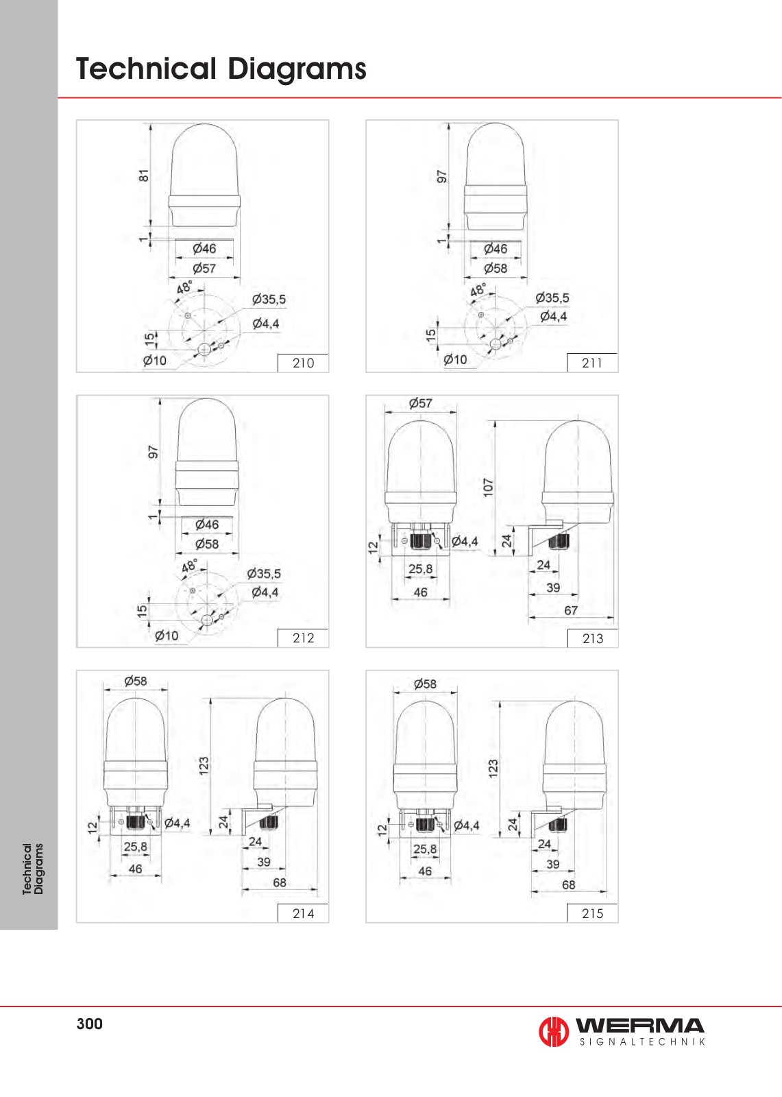 Werma 210, 211, 212, 213, 214 Technical Diagrams - ManualMachine.com