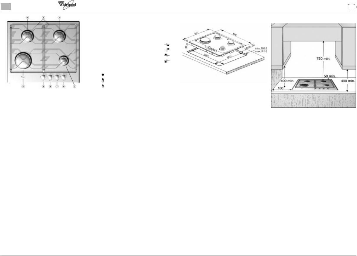 Whirlpool AKT 637/IX PROGRAM CHART