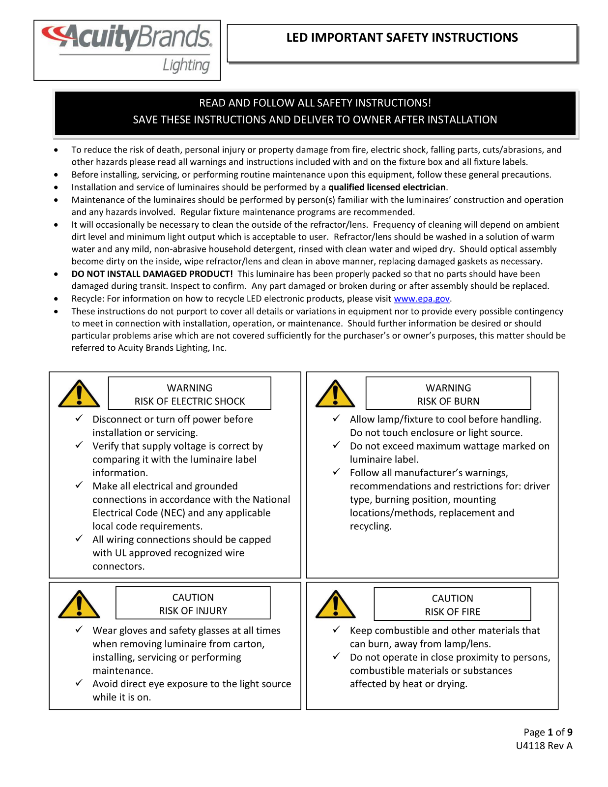 Lithonia Lighting WGIBE User Manual