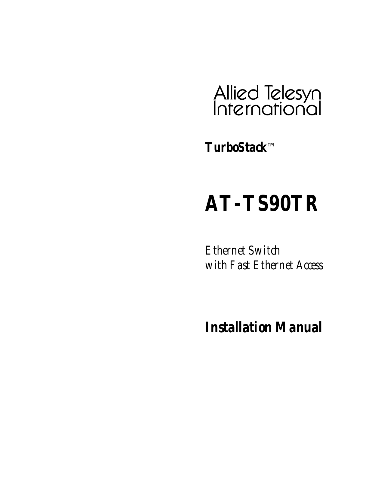 Allied Telesis AT-TS90TR User Manual