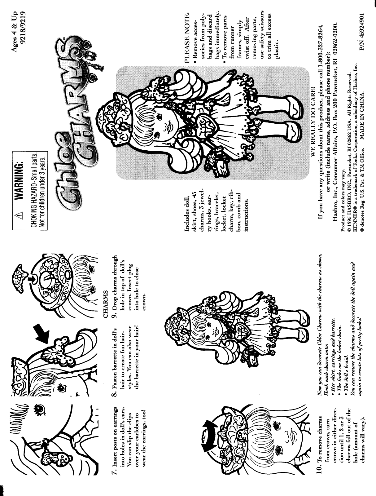 HASBRO Chloe CHARMS User Manual