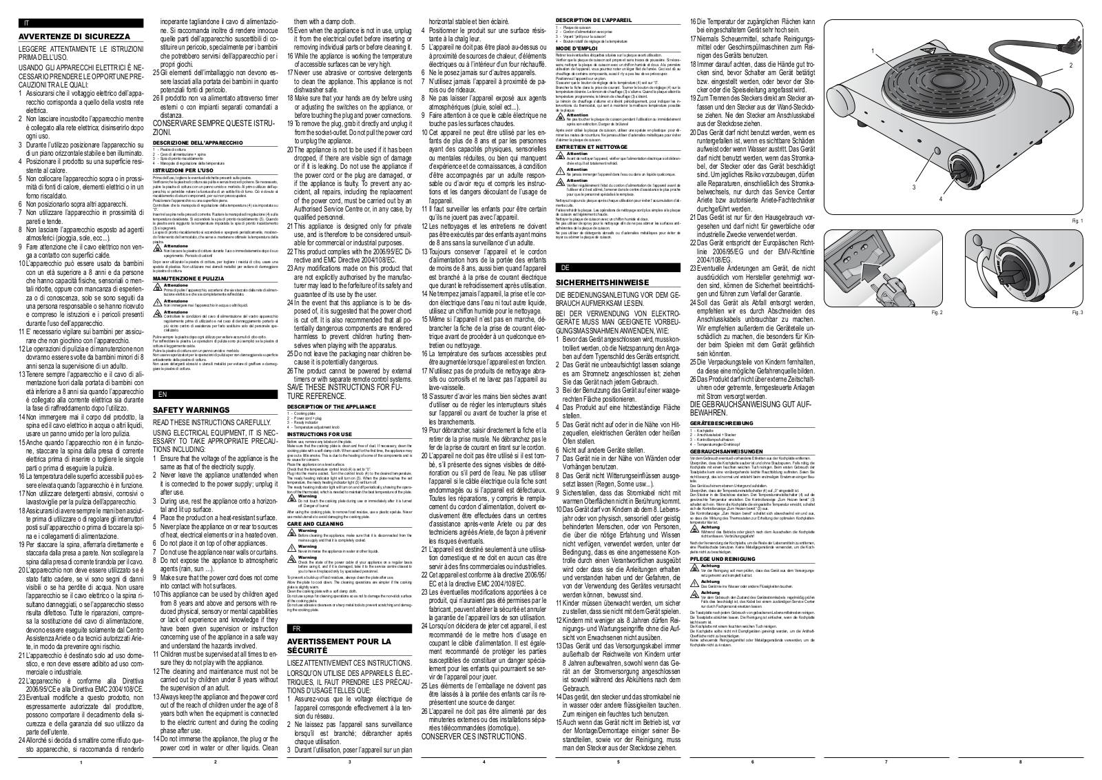 Ariete 993 User manual