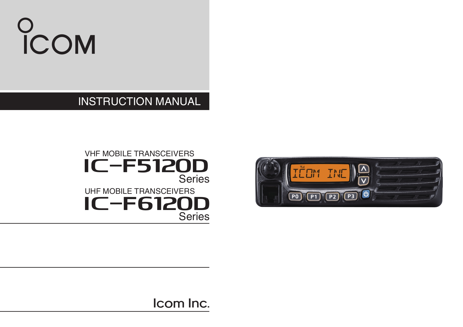 Icom IC-F5120D, IC-F6120D Instruction Manual