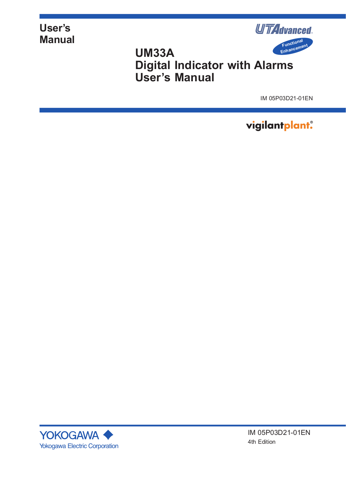 Yokogawa UM33A Operating Manual