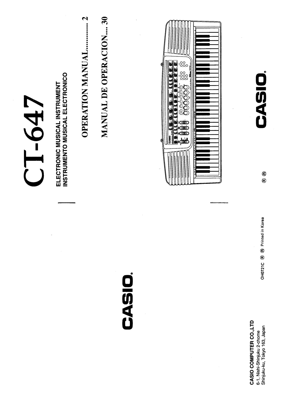 Casio CT-647 User Manual