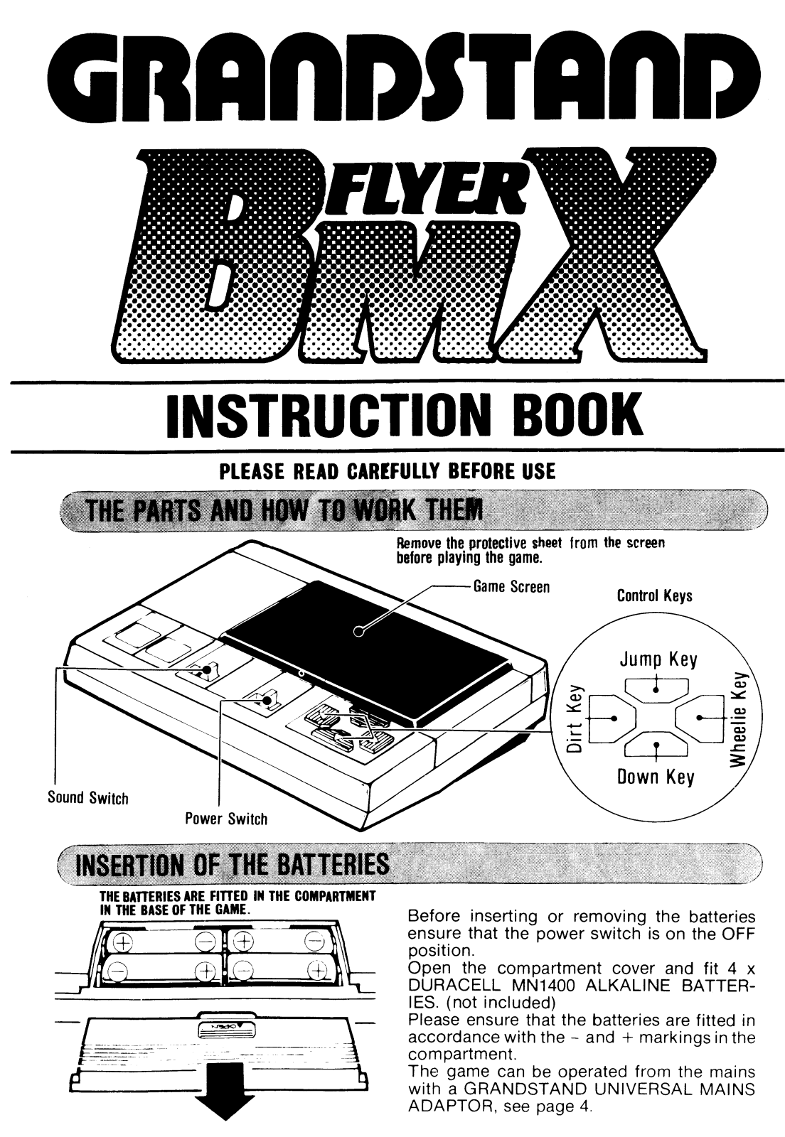 Grandstand BMX Flyer User Guide