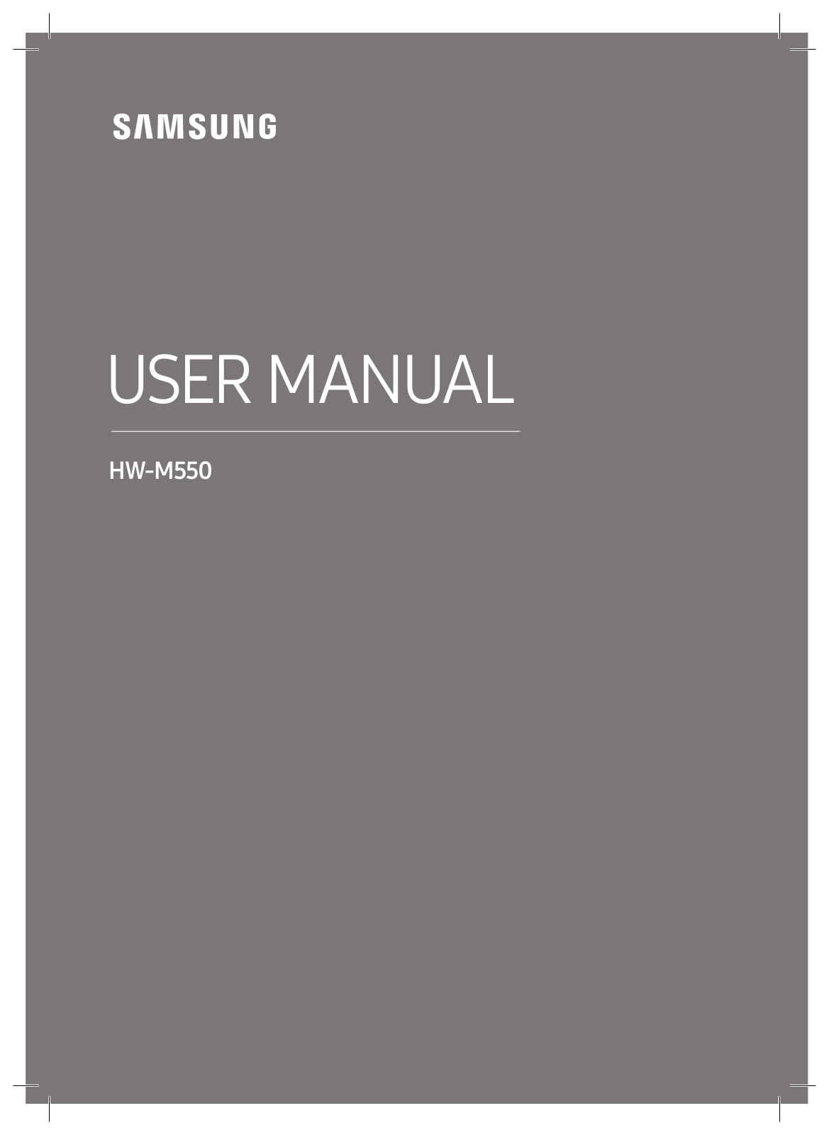 Samsung HW-M550 Operating Instructions