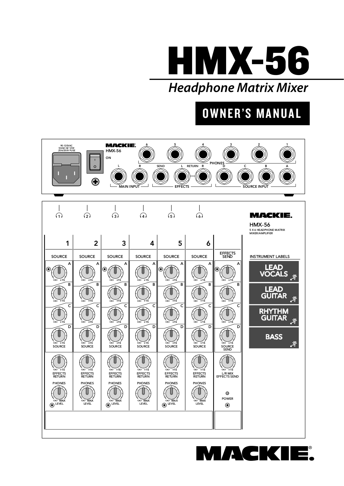 Mackie HMX-56 User Manual