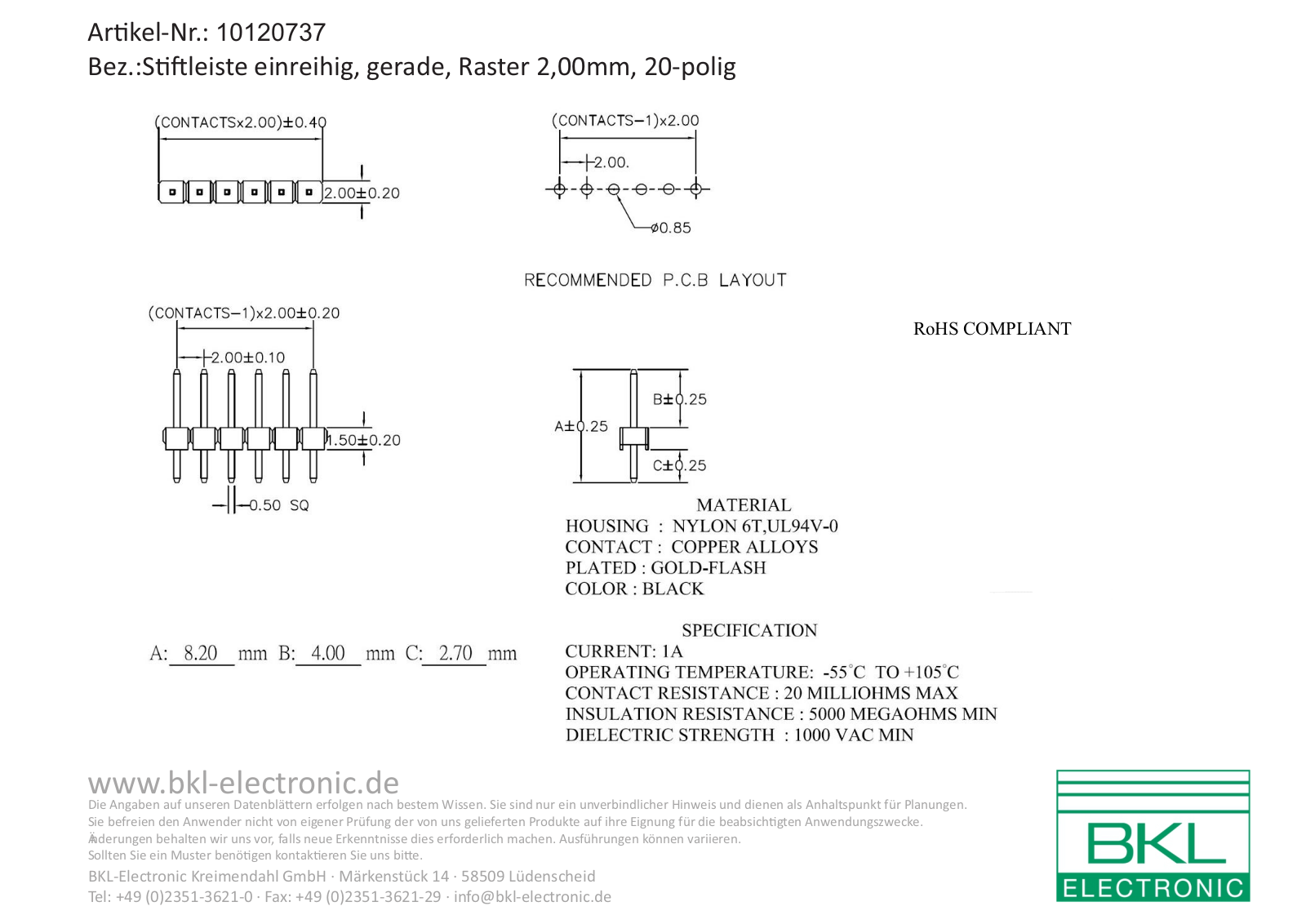 BKL BKL 10120737 Datasheet - ManualMachine.com