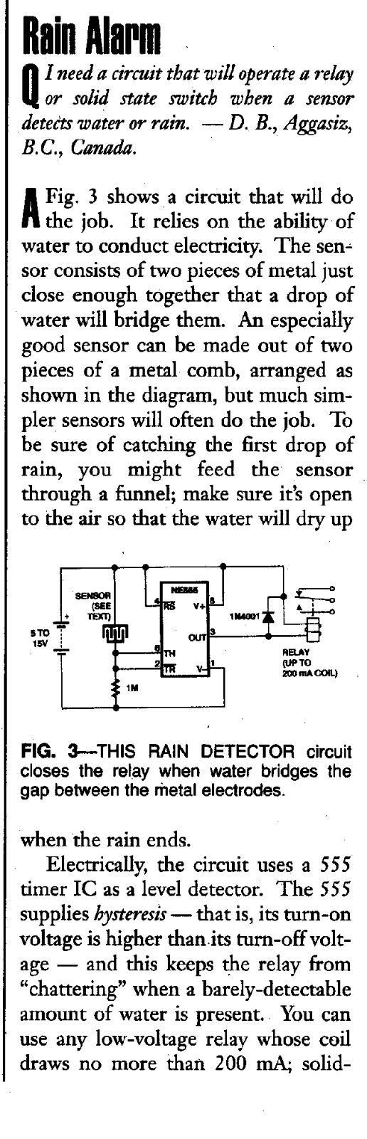 Alarm Rain Alarm Service Manual