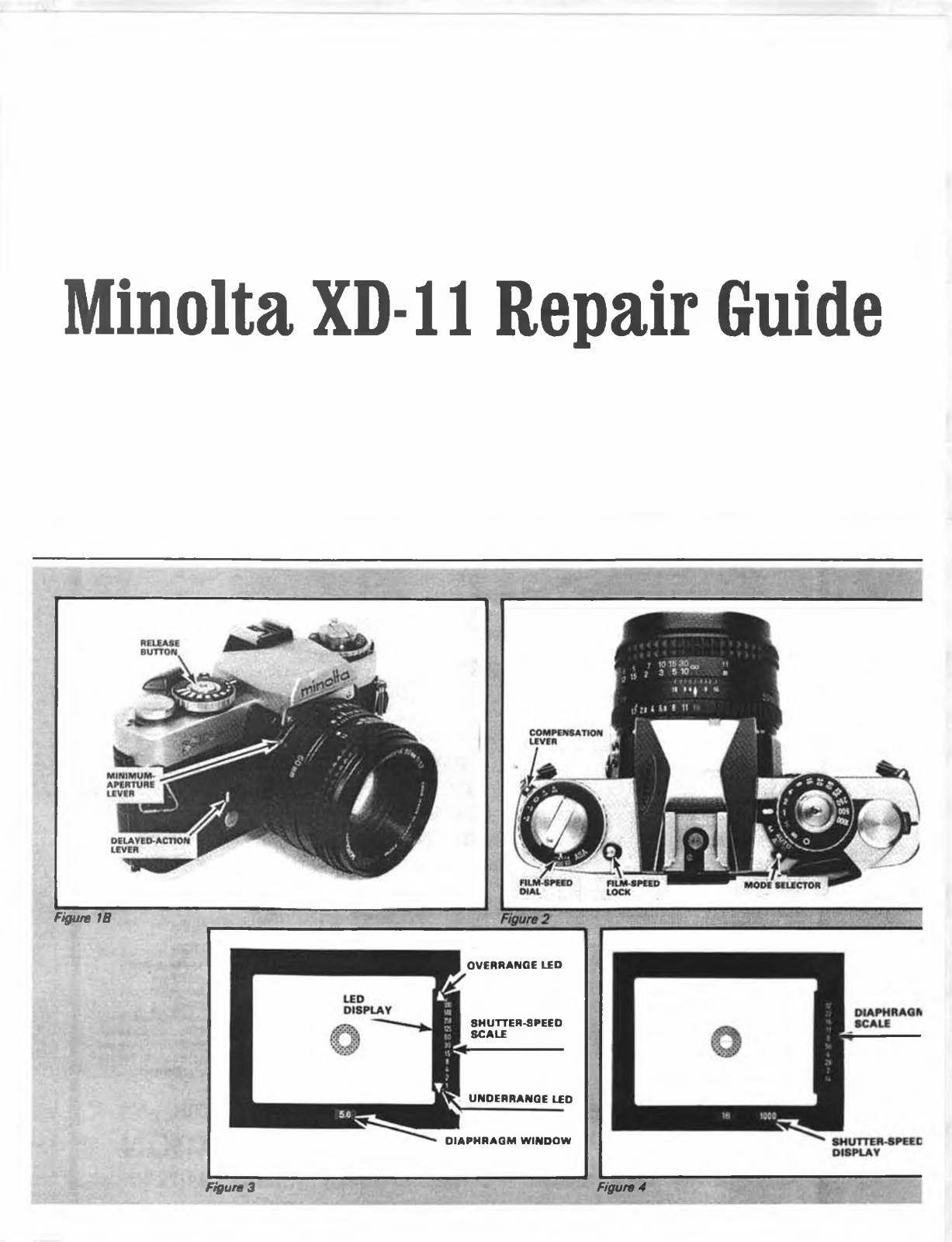 Minolta XD-11 Service Manual