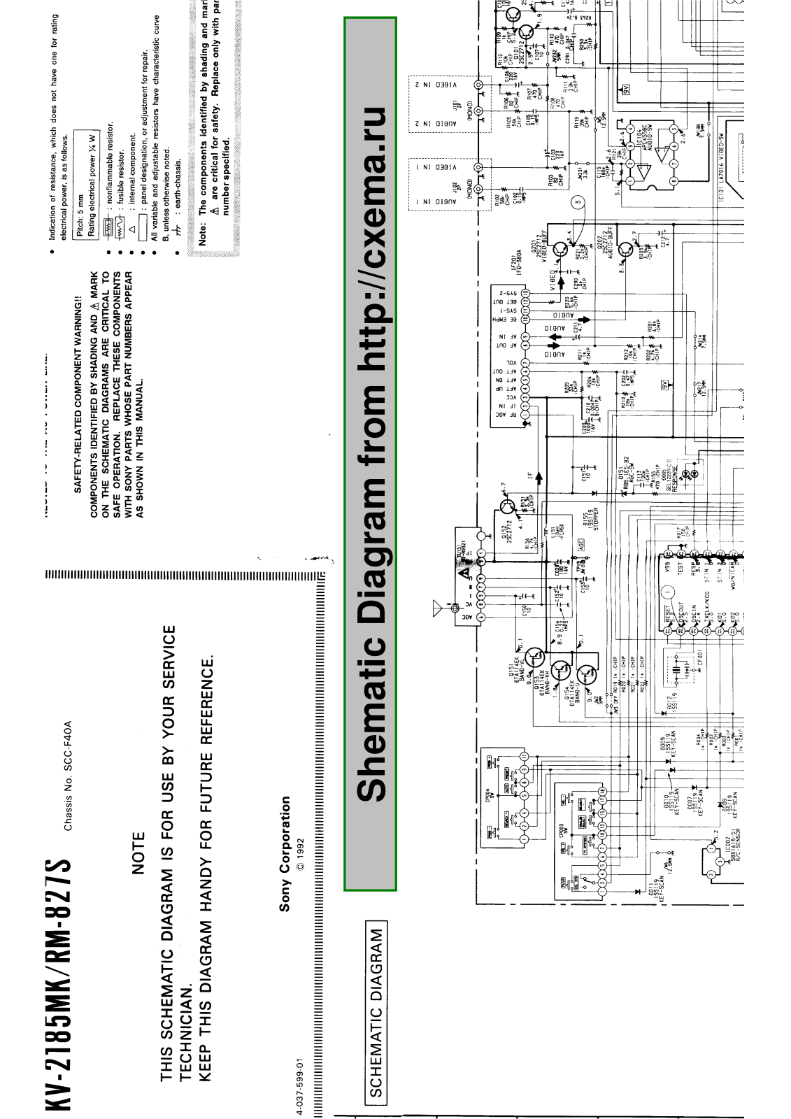 SONY KV2185MK Diagram