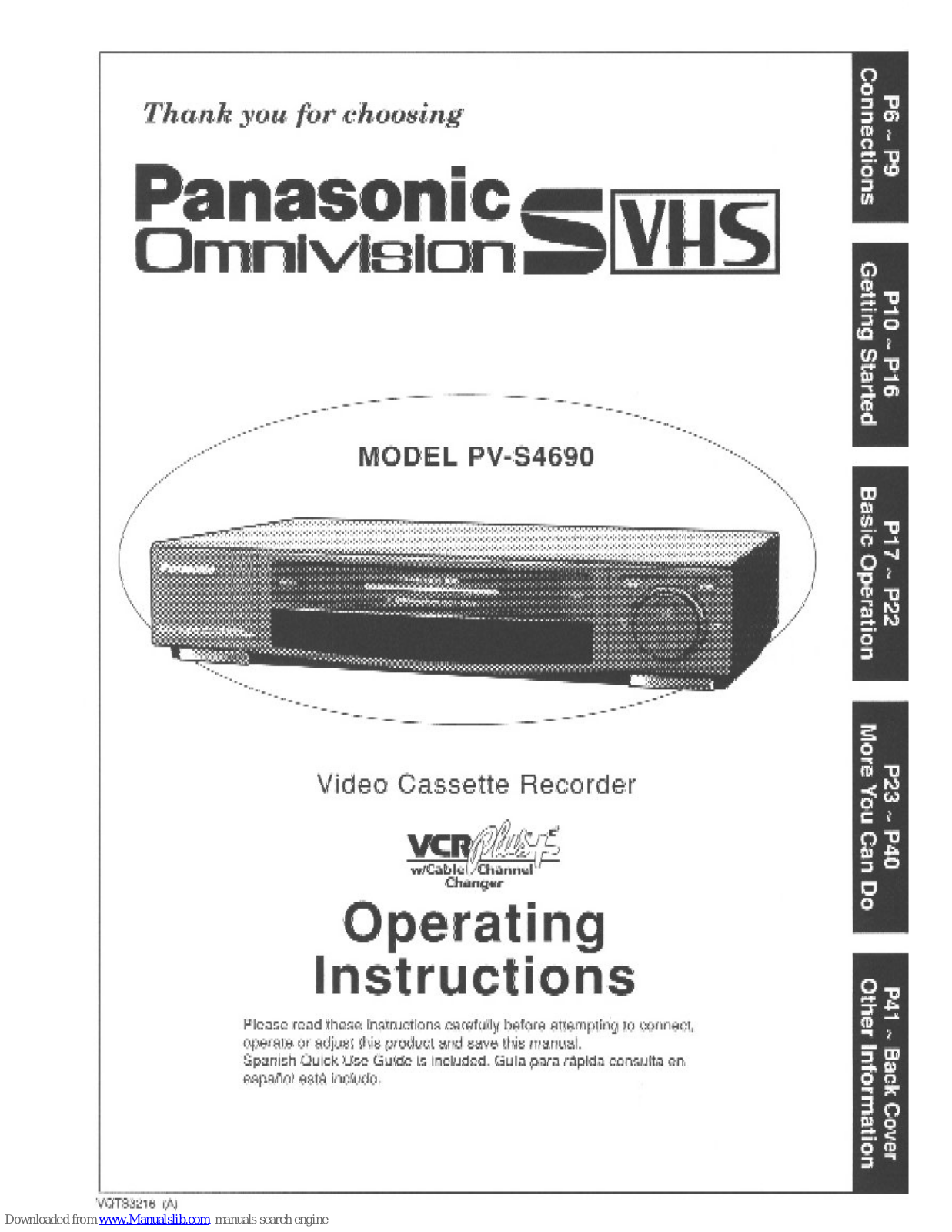 Panasonic Omnivision PV-S4690 User Manual