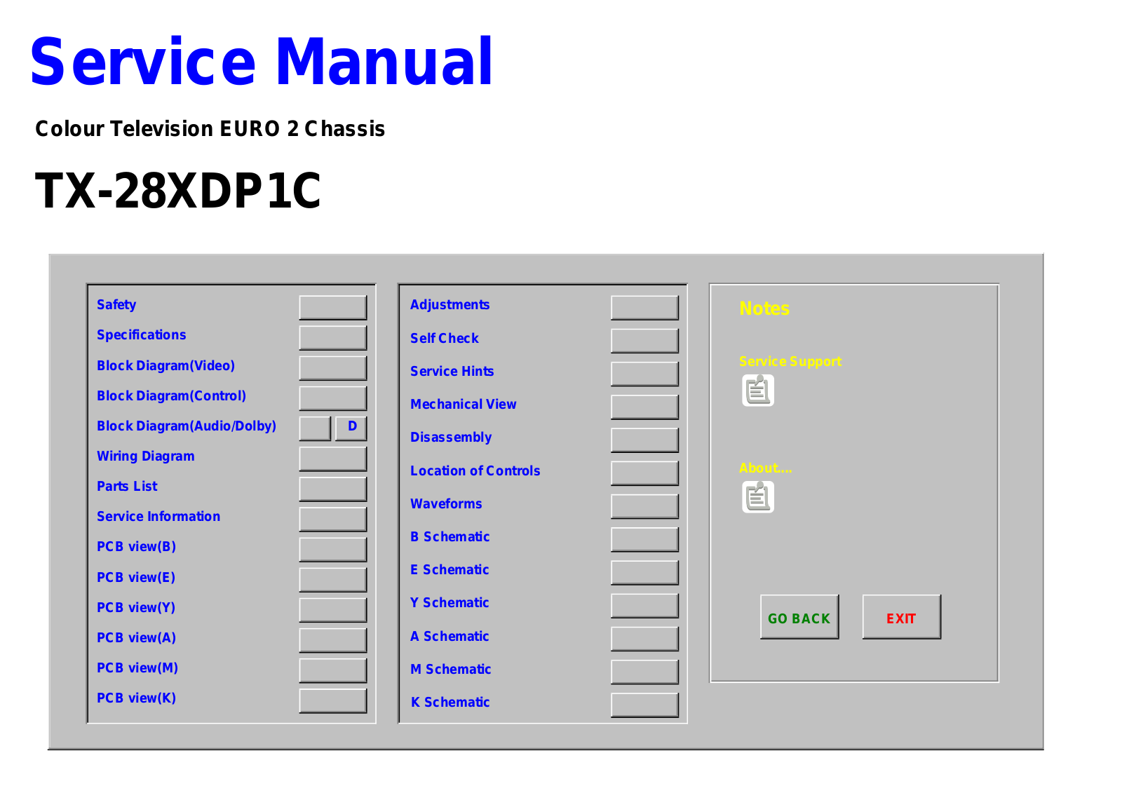 Panasonic TX-28XDP1C Service Manual