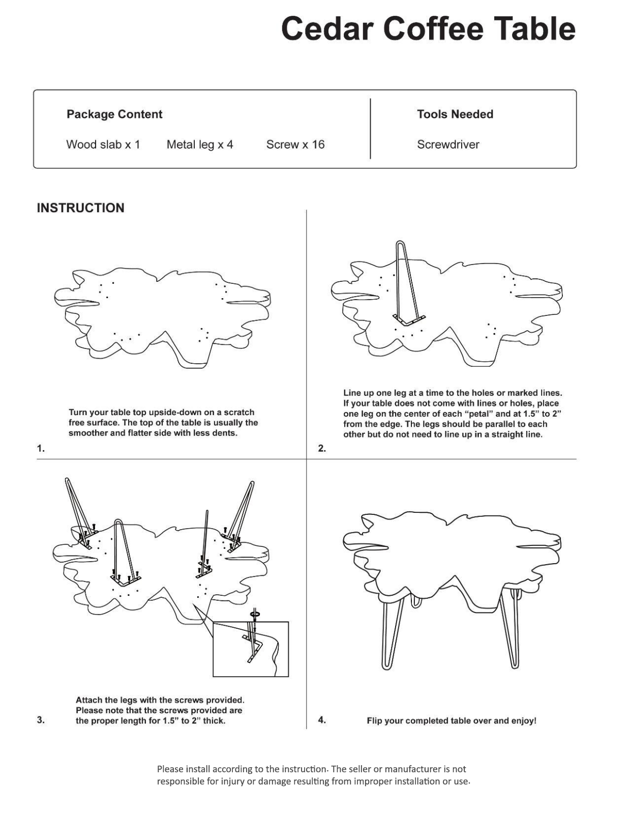 Union Rustic W004997425 Installation & Assembly - ManualMachine.com