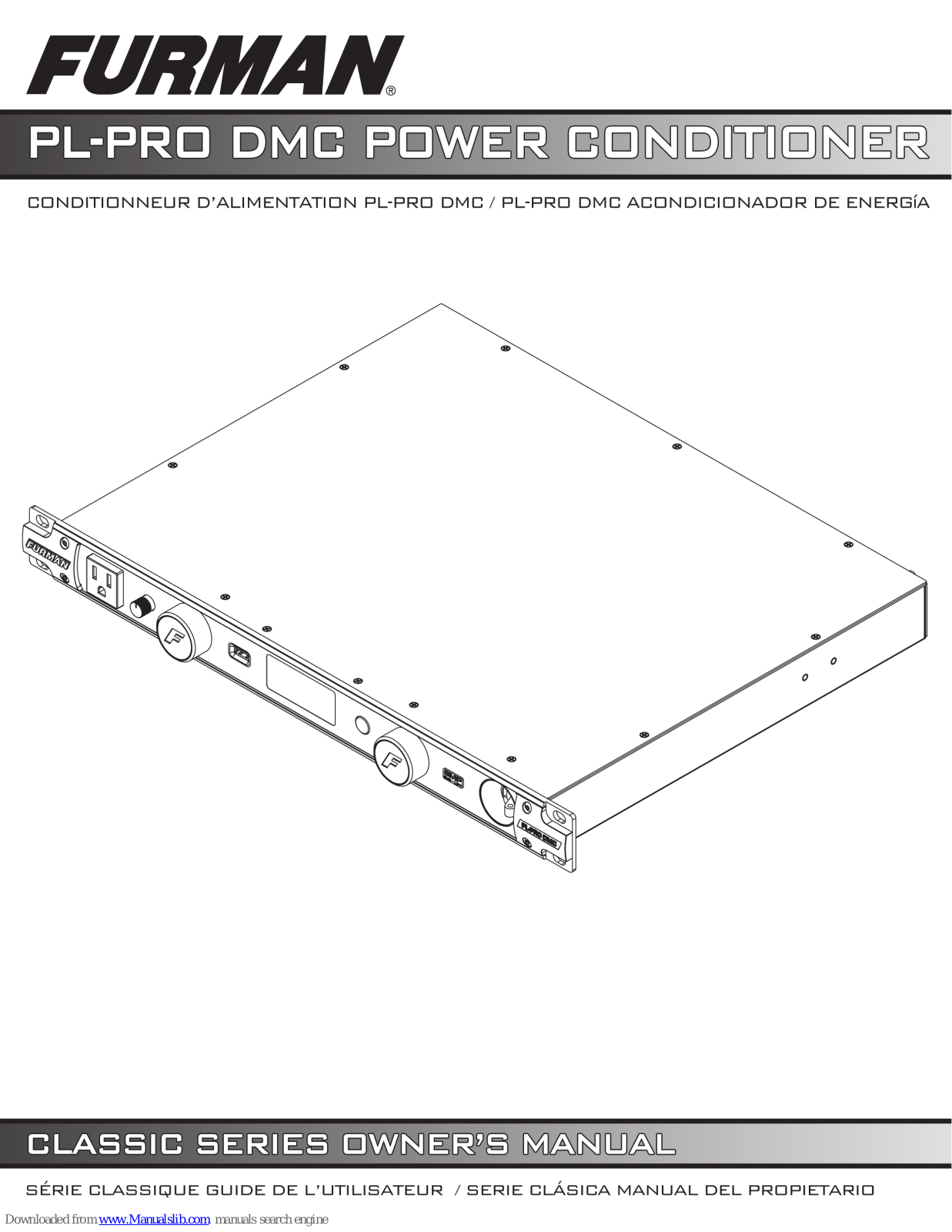 Furman PL-PRO DMC Classic Series, PL-PRO DMC Owner's Manual