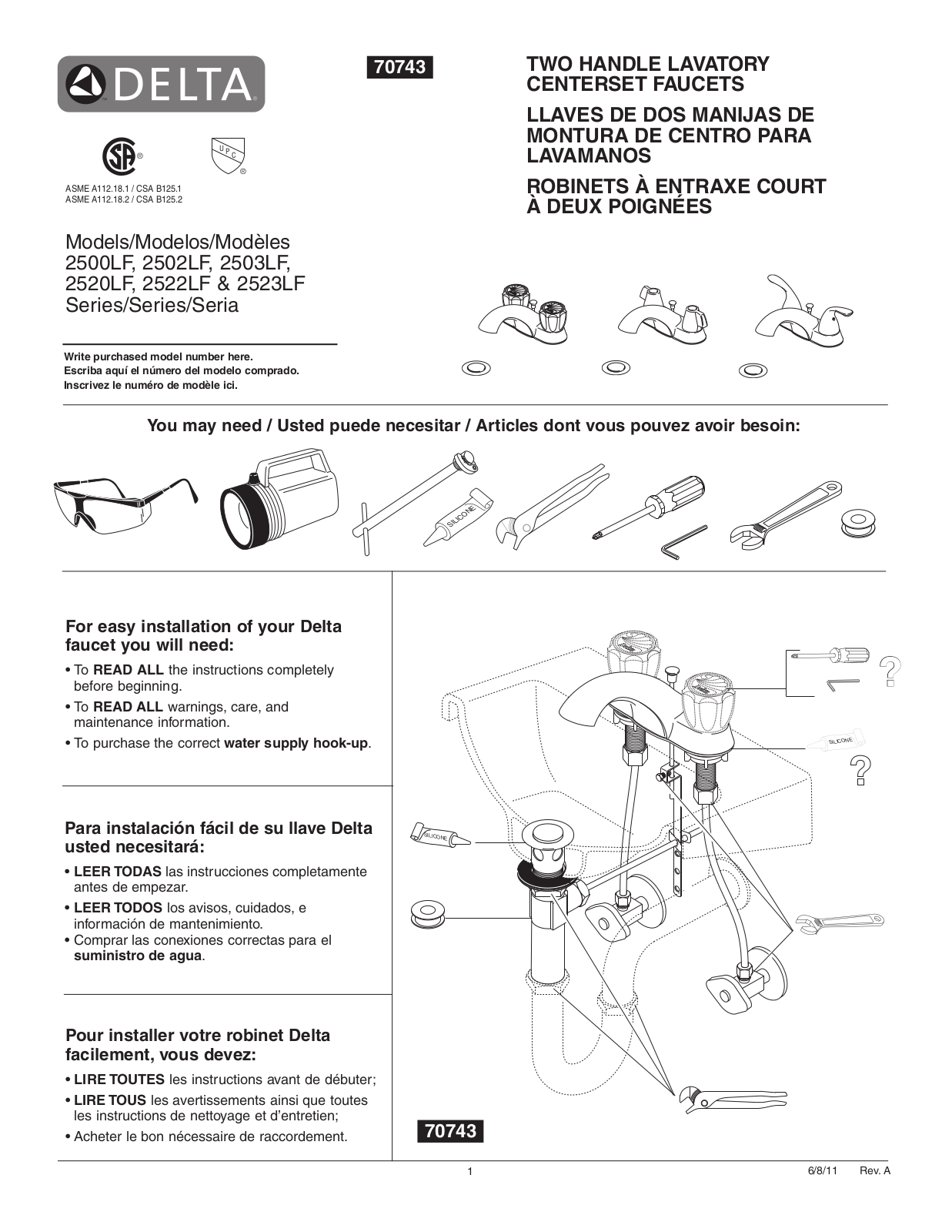 Factory Direct Hardware 2503LF User Manual