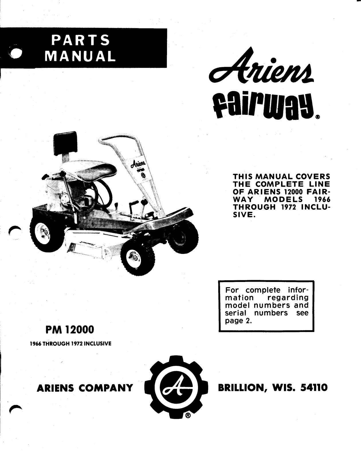 Ariens PM 12000 User Manual