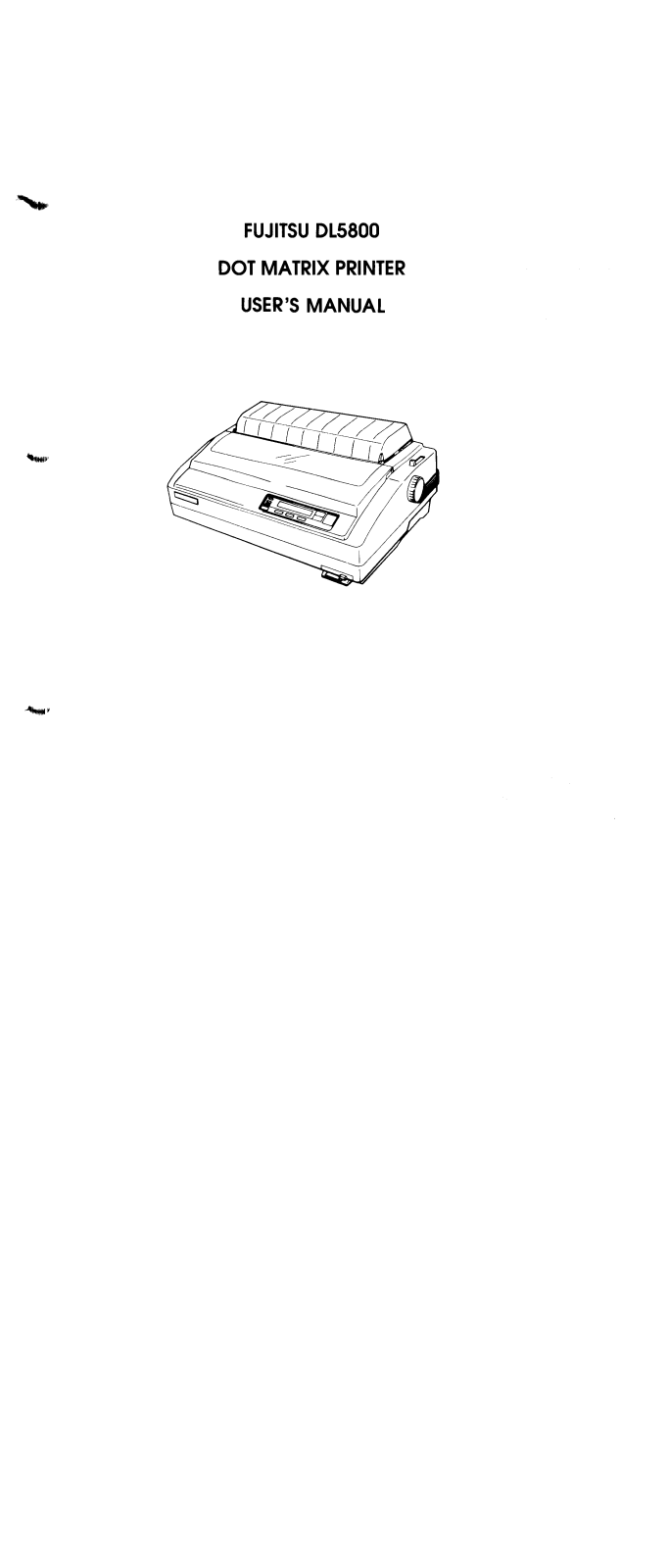 Fujitsu DL5800 User Manual