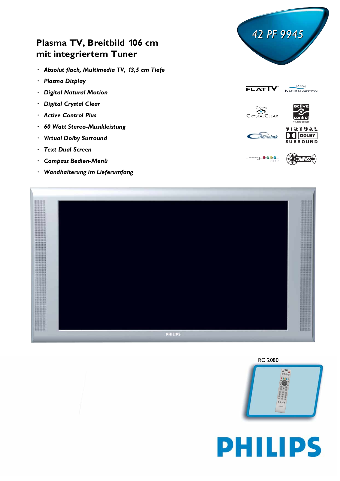 Philips 42PF9945/12 BROCHURE