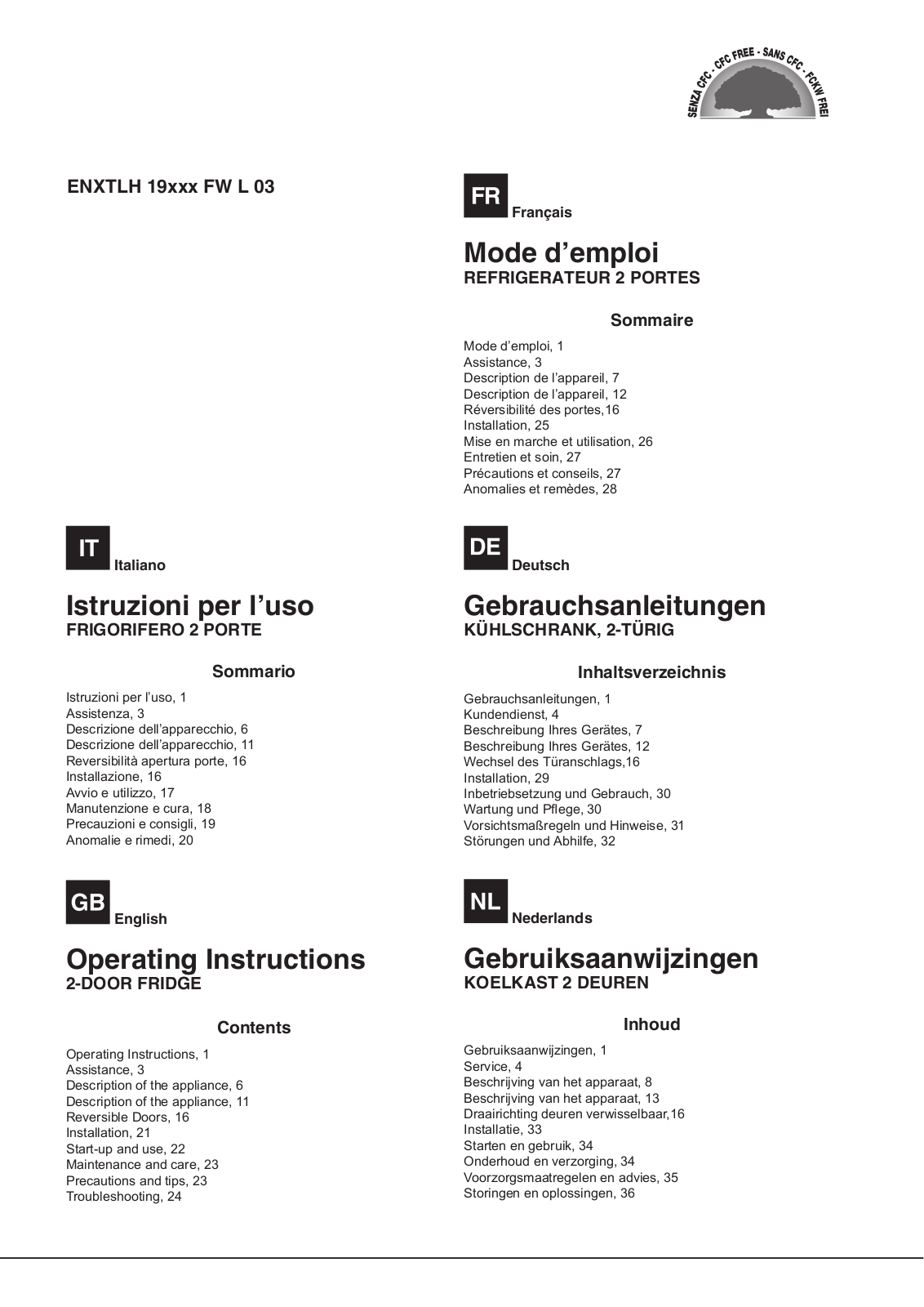 HOTPOINT ENXTLH 19322 FW L O3 User Manual