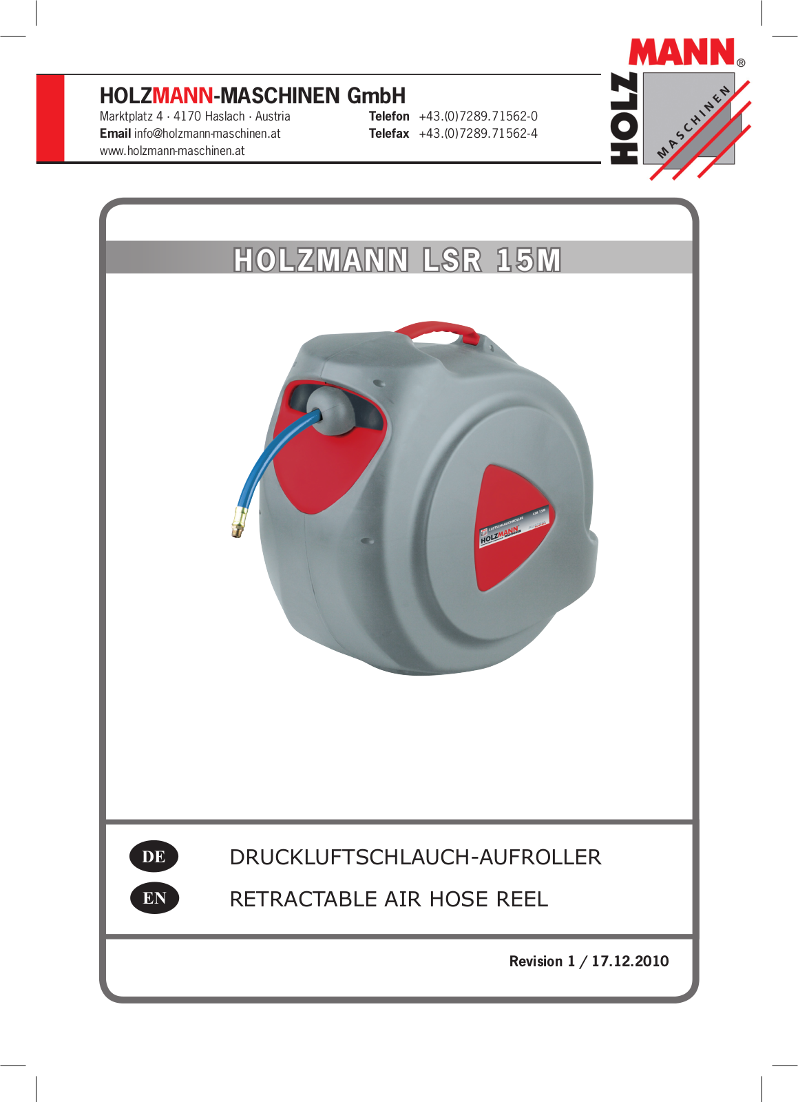 Holzmann Maschinen LSR 15M User guide