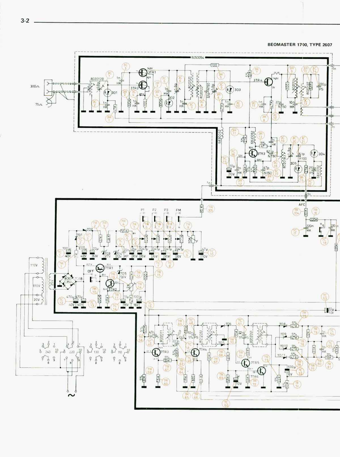 Bang & Olufsen Beomaster 1700 Schematic