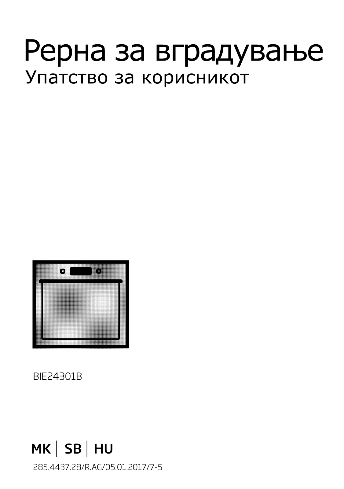 Beko BIE24301B User manual