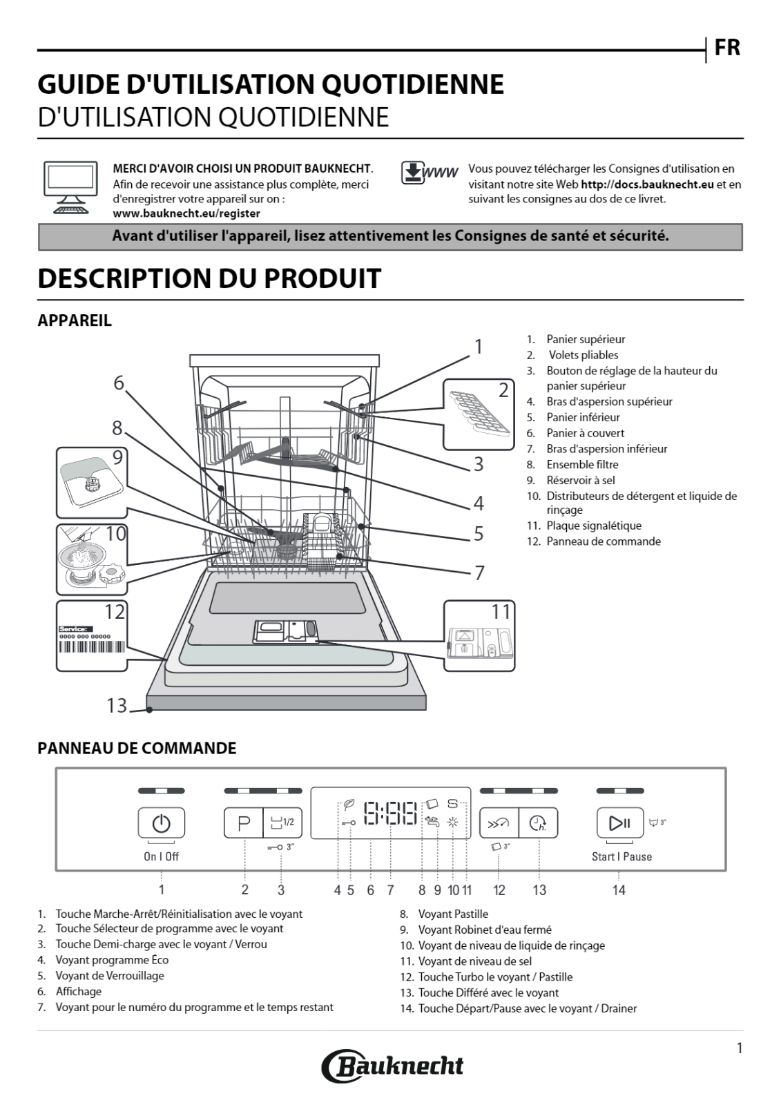 Bauknecht BBC 3C32 X Instructions  Manual