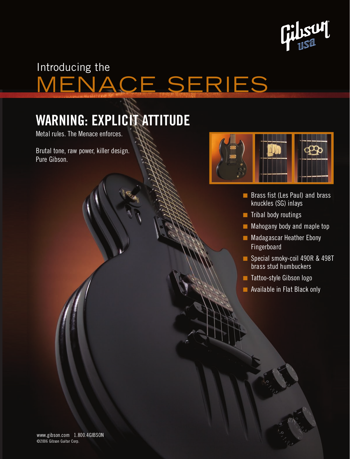 Gibson Menace Series Data sheet