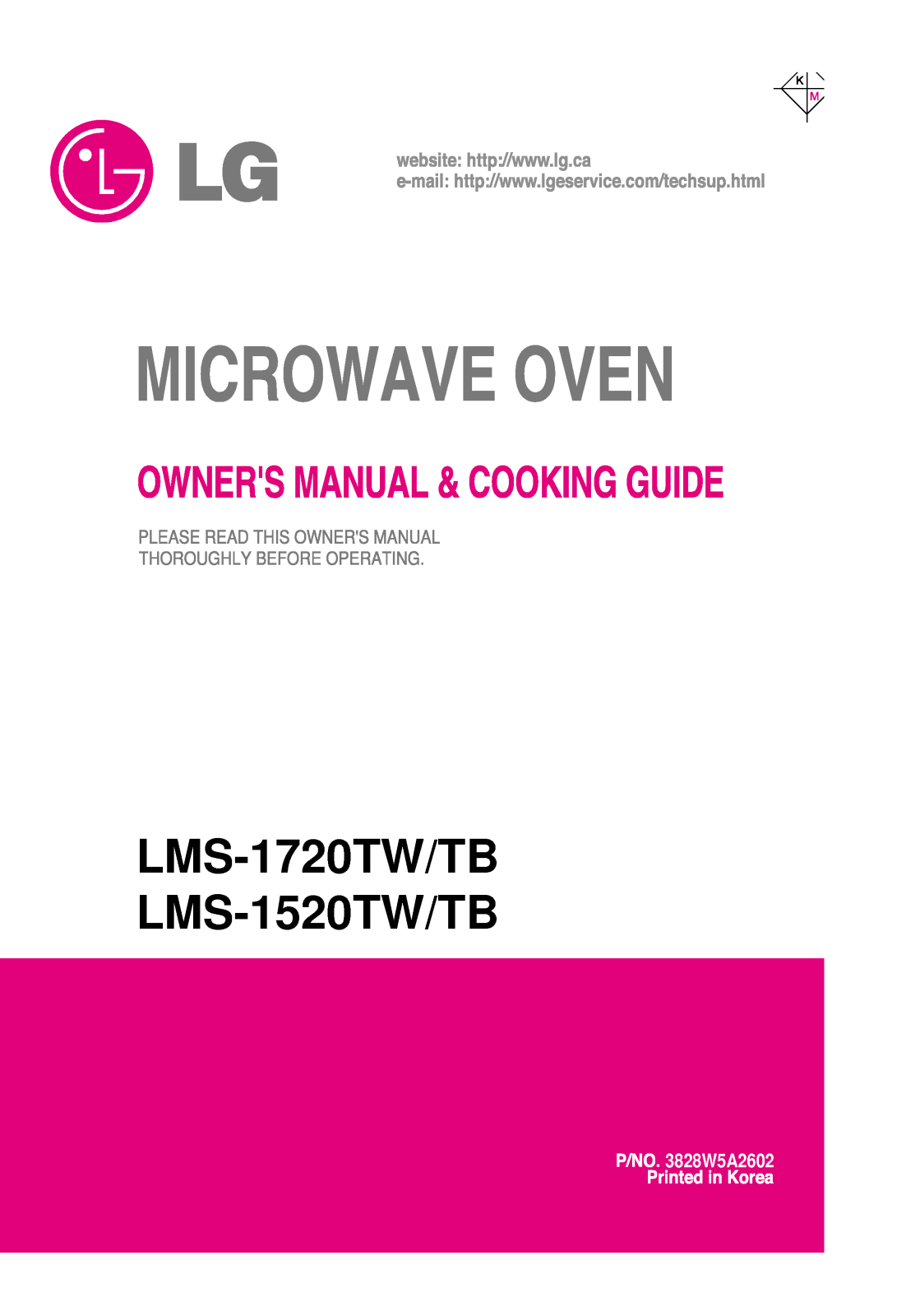 LG LMS-1720TW User Manual