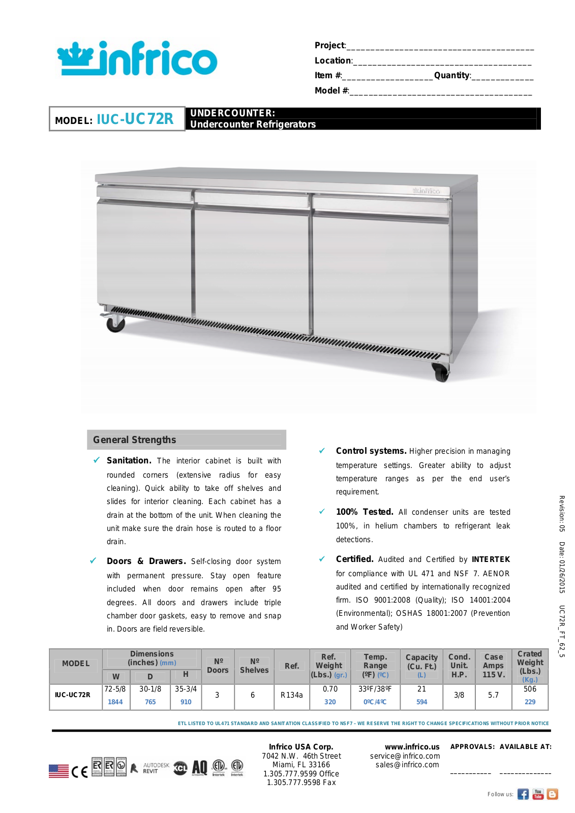 Infrico IUC-UC72R User Manual