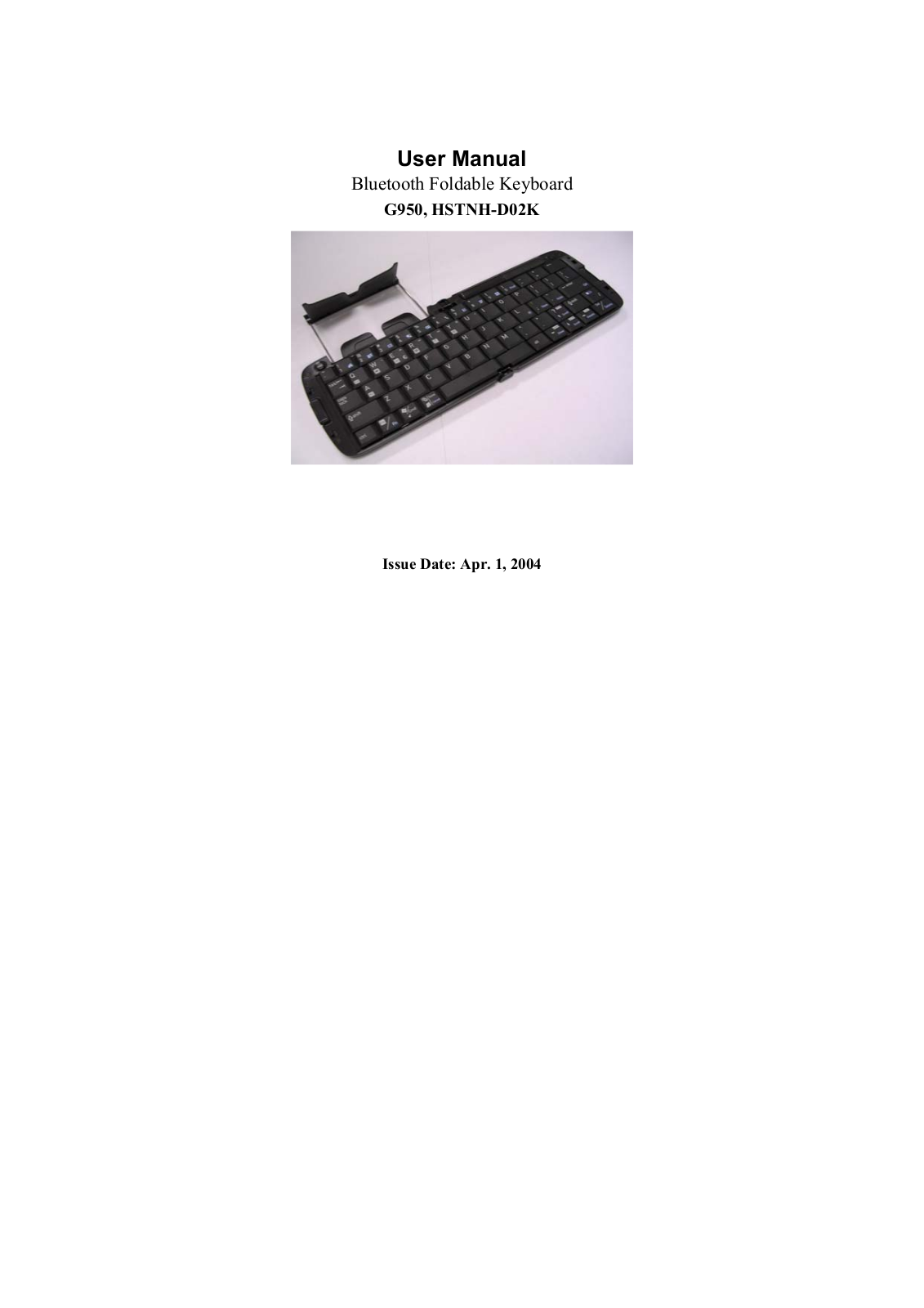 HP G950, HSTNH-D02K User Manual