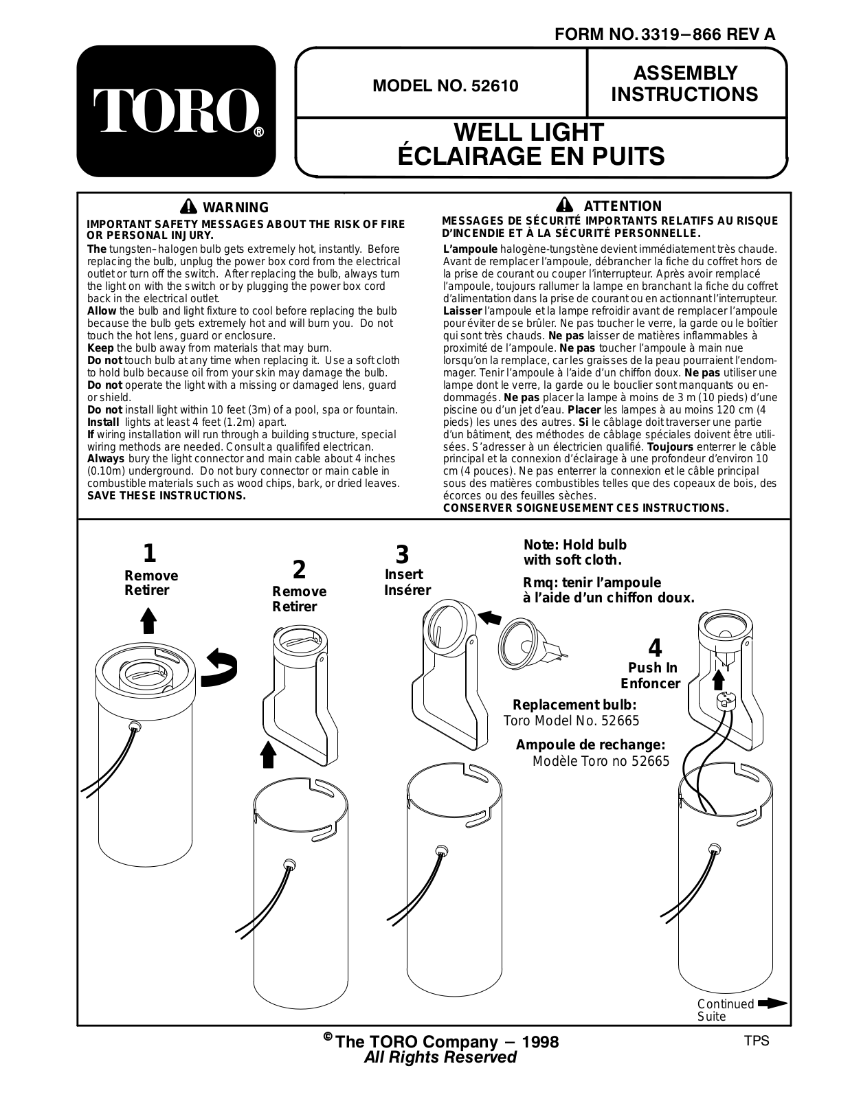 Toro 52610 Installation Instructions