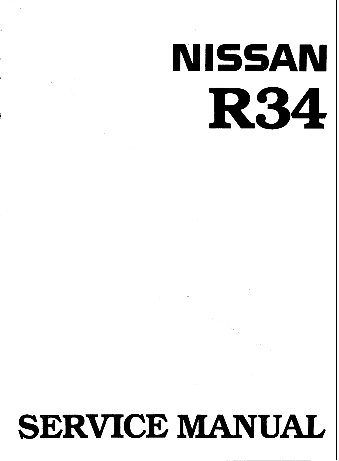 Nissan Skyline GT R34 1998-2002 User Manual