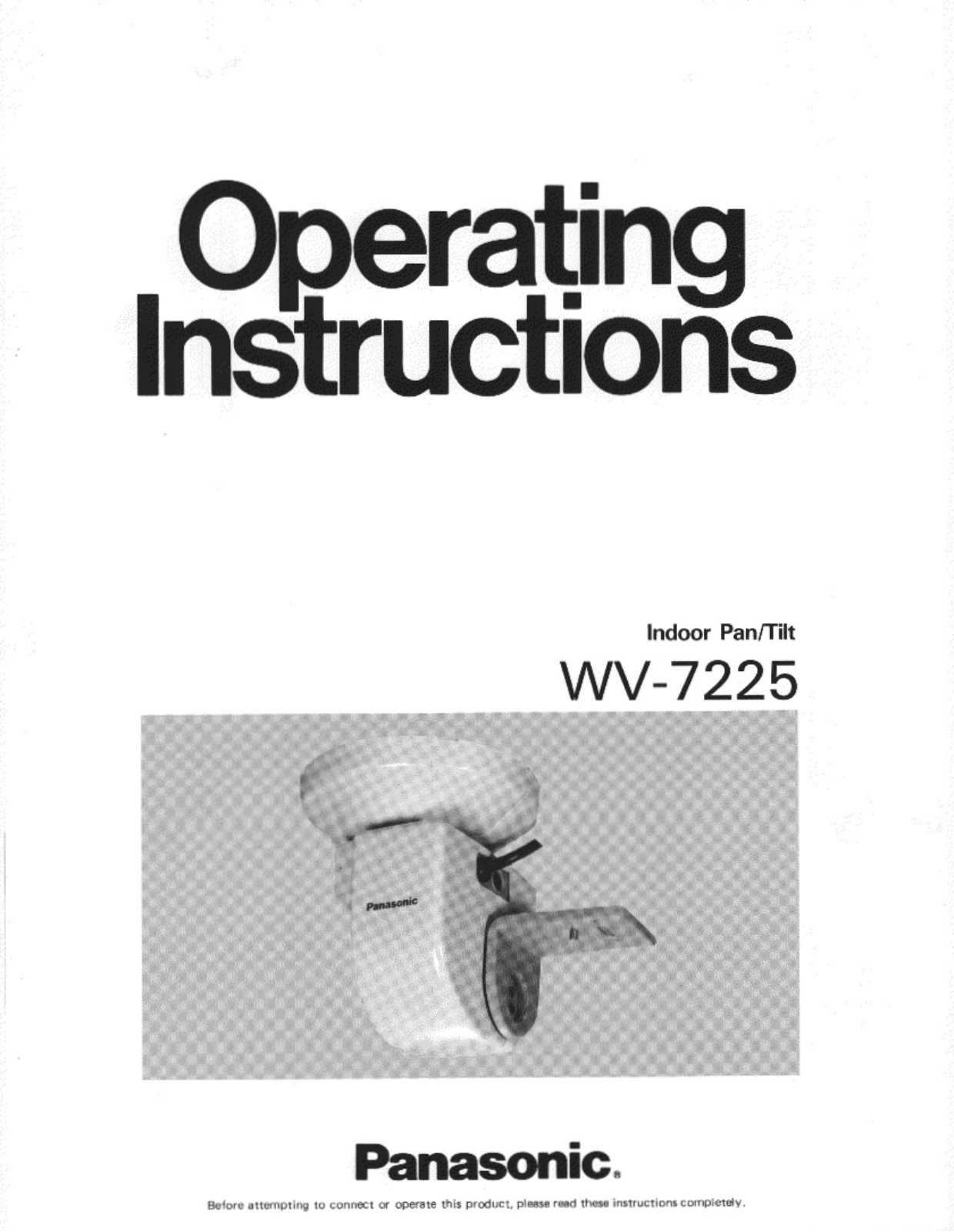 Panasonic WV-7225 User Manual