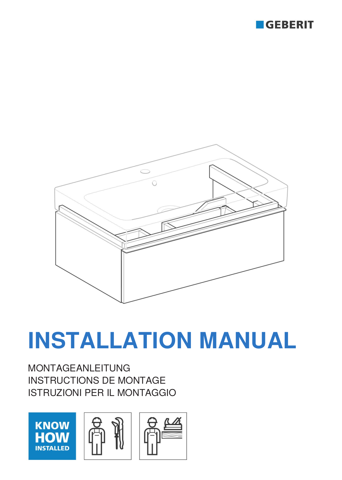 Geberit 840290000 INSTALLATION MANUAL