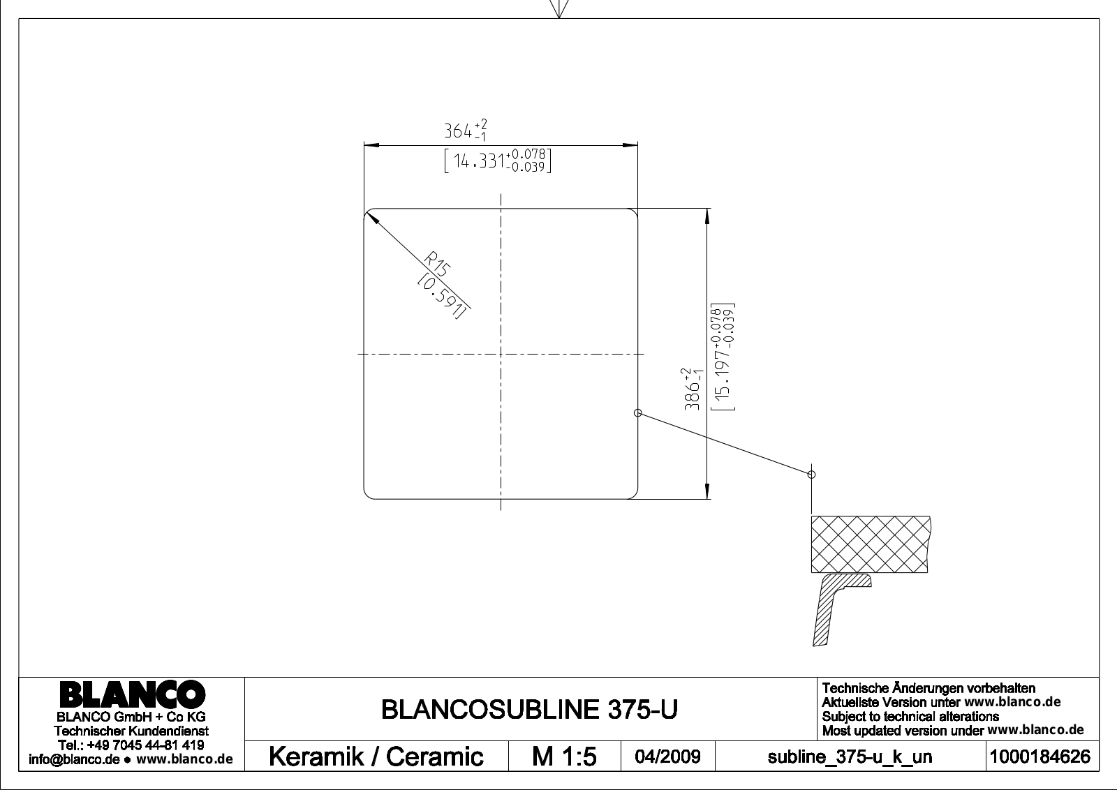 Blanco Subline 375-U Service Manual