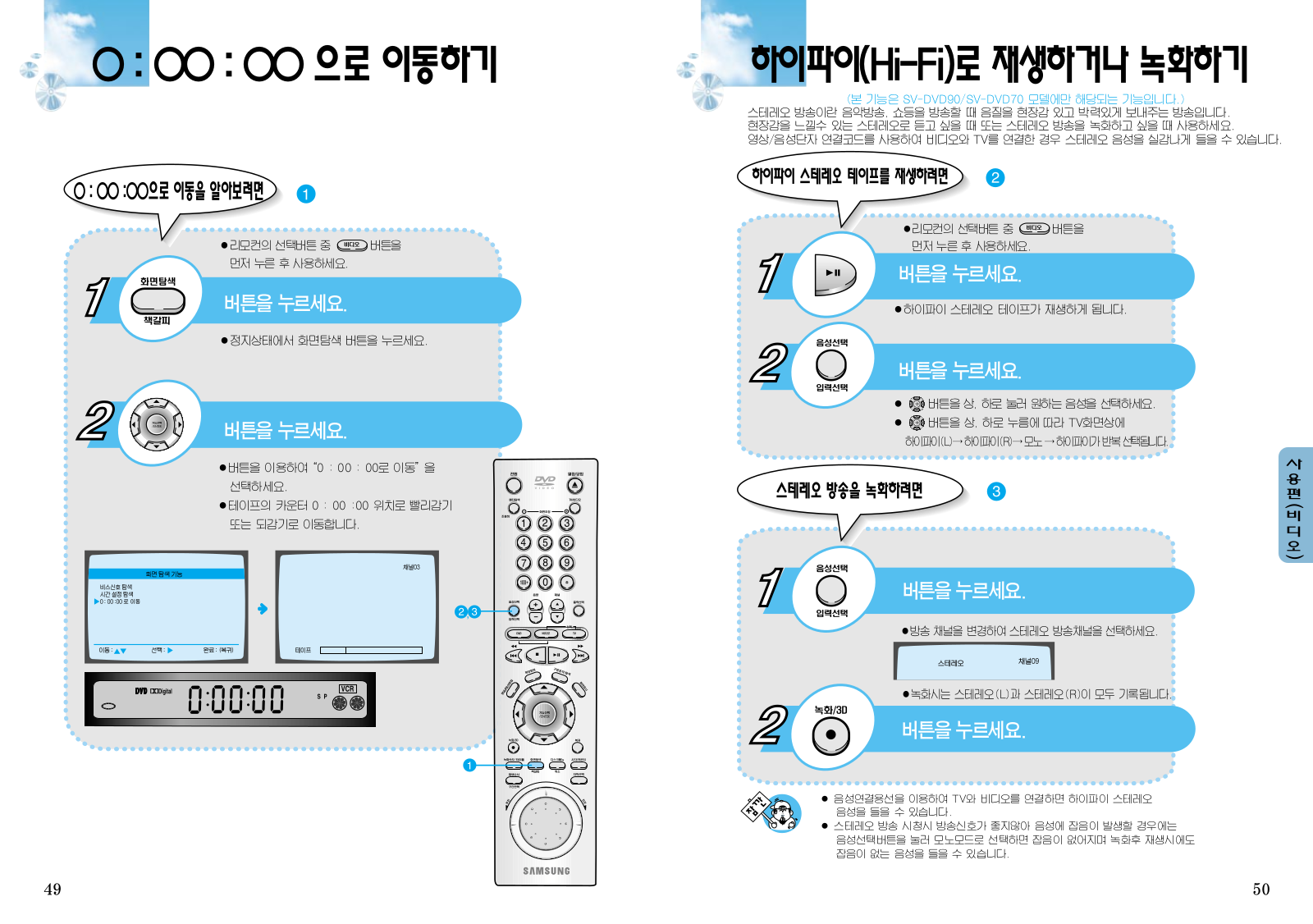 Samsung SV-DVD90, SV-DVD70, SV-DVD50 User Manual