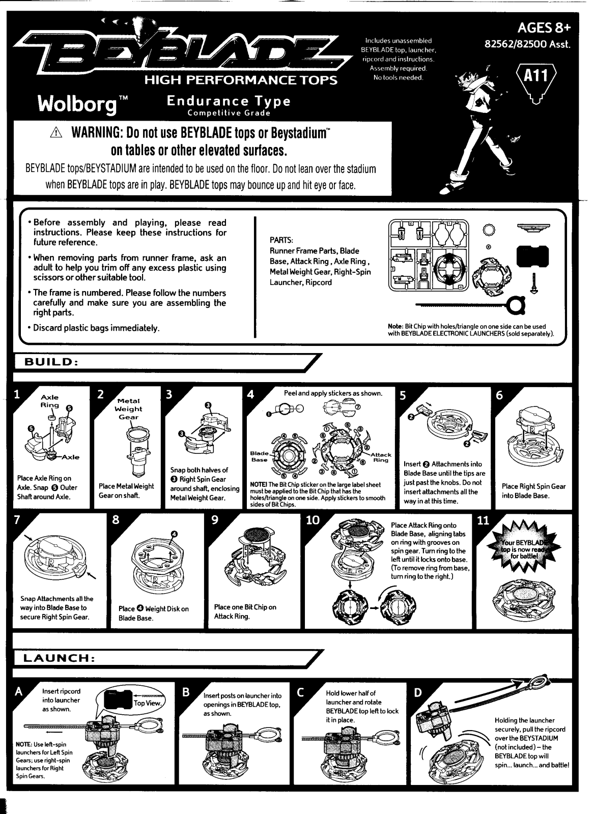 HASBRO Beyblade Wolborg User Manual