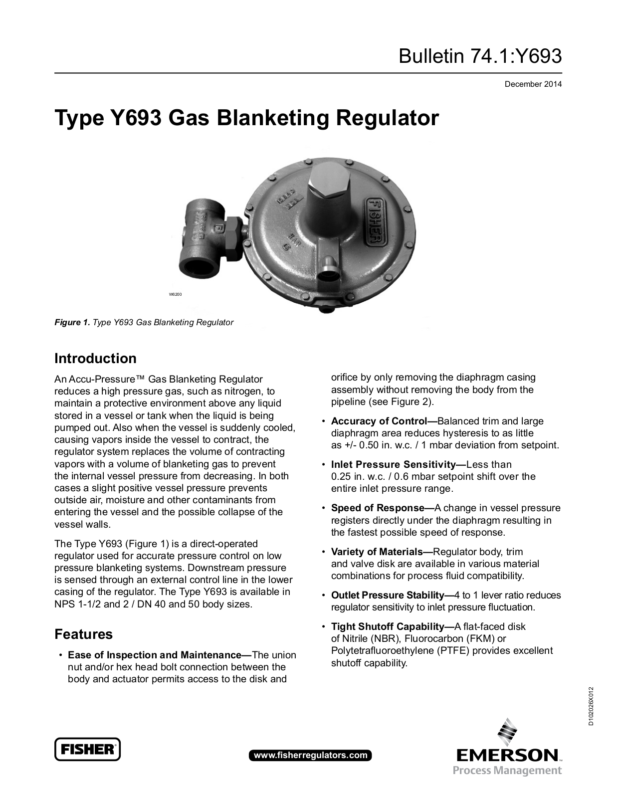 Emerson Y693 Data Sheet