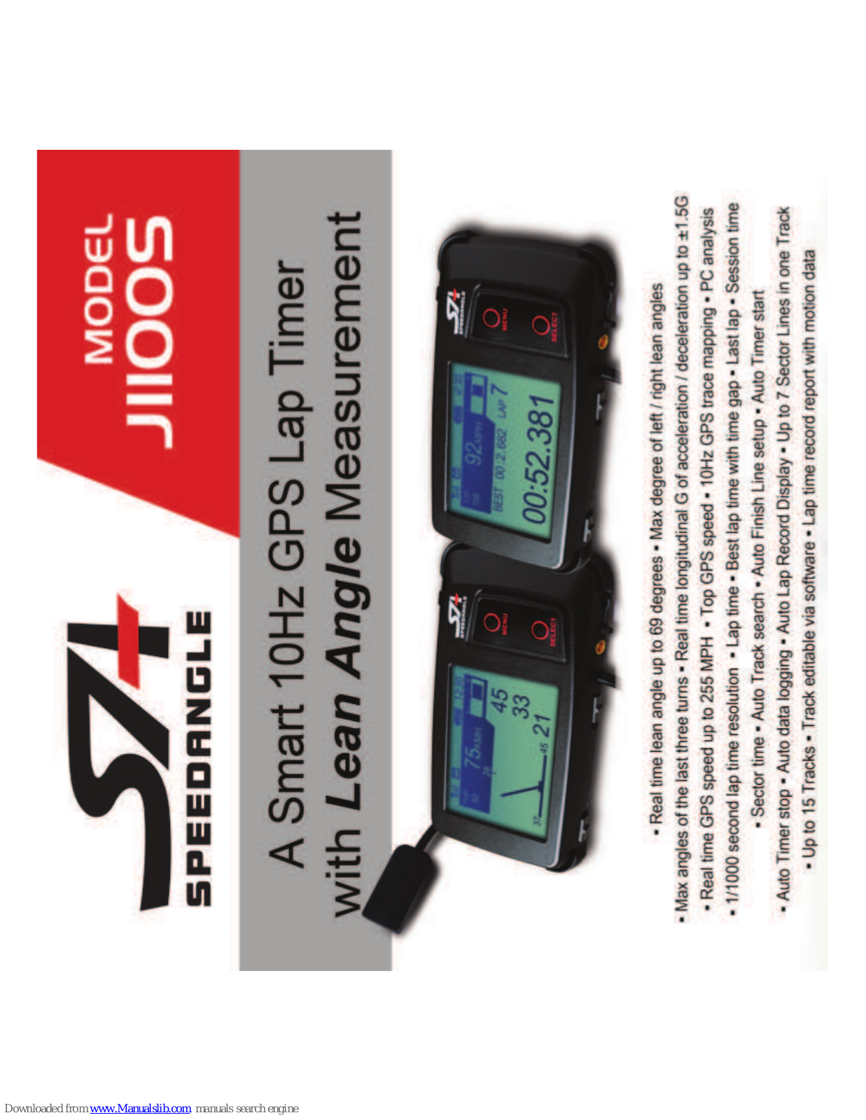 SpeedAngle GMOS JI100S Quick Manual - ManualMachine.com