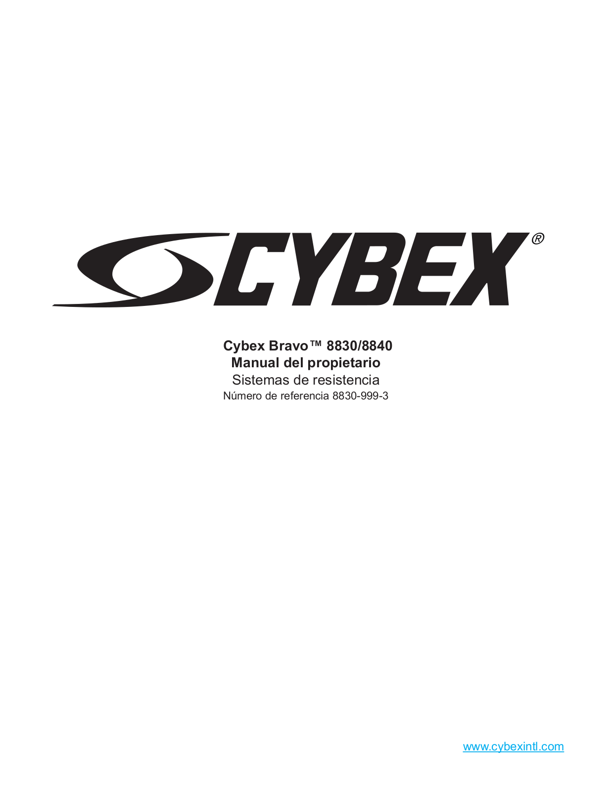 Cybex Bravo 8830, Bravo 8840 Owner’s Manual