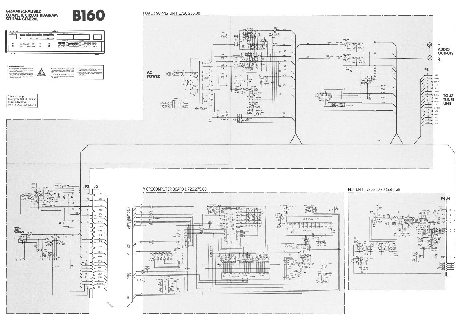 Revox B-160 Schematic