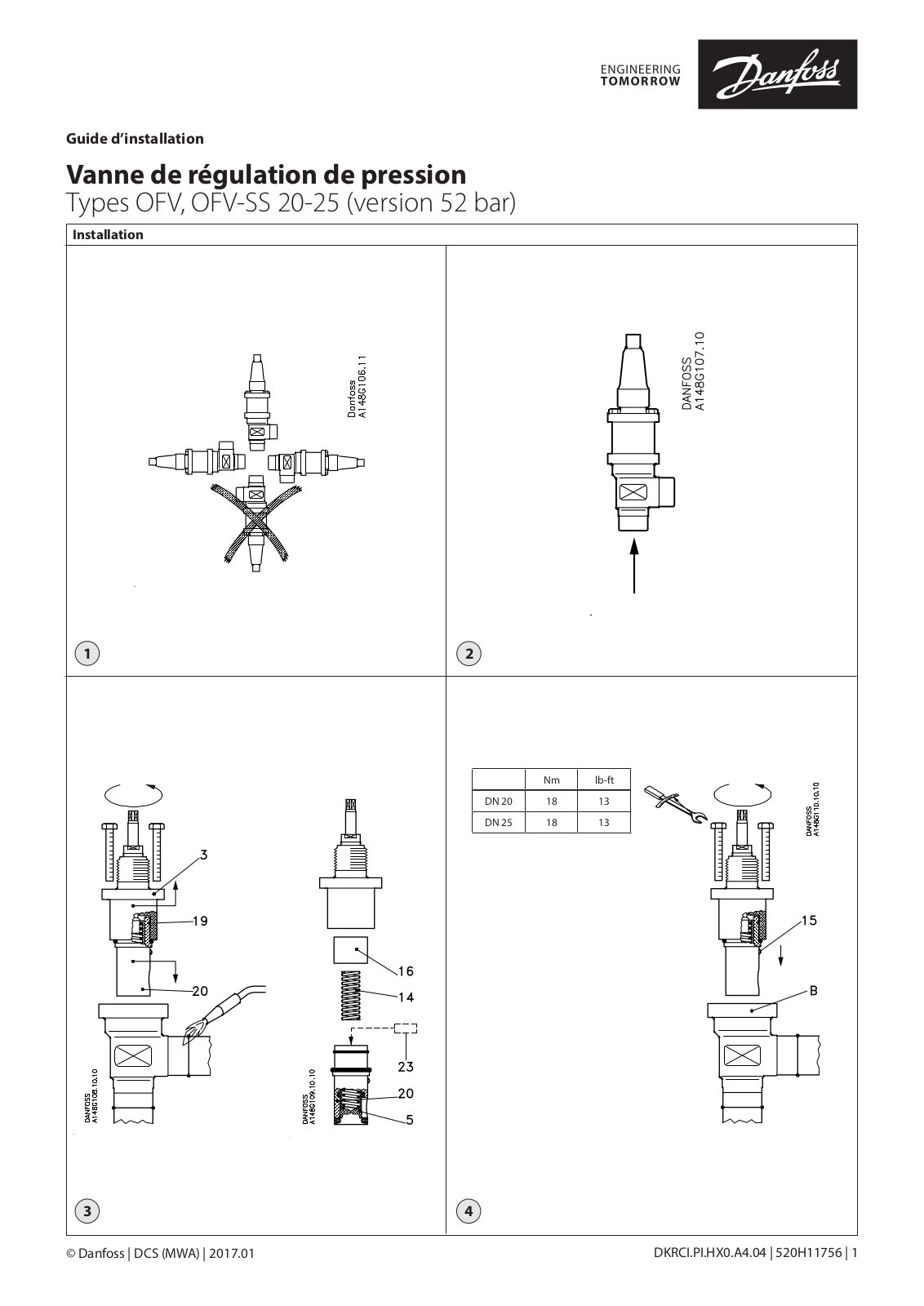 Danfoss OFV 20-25, OFV-SS 20-25 Installation guide