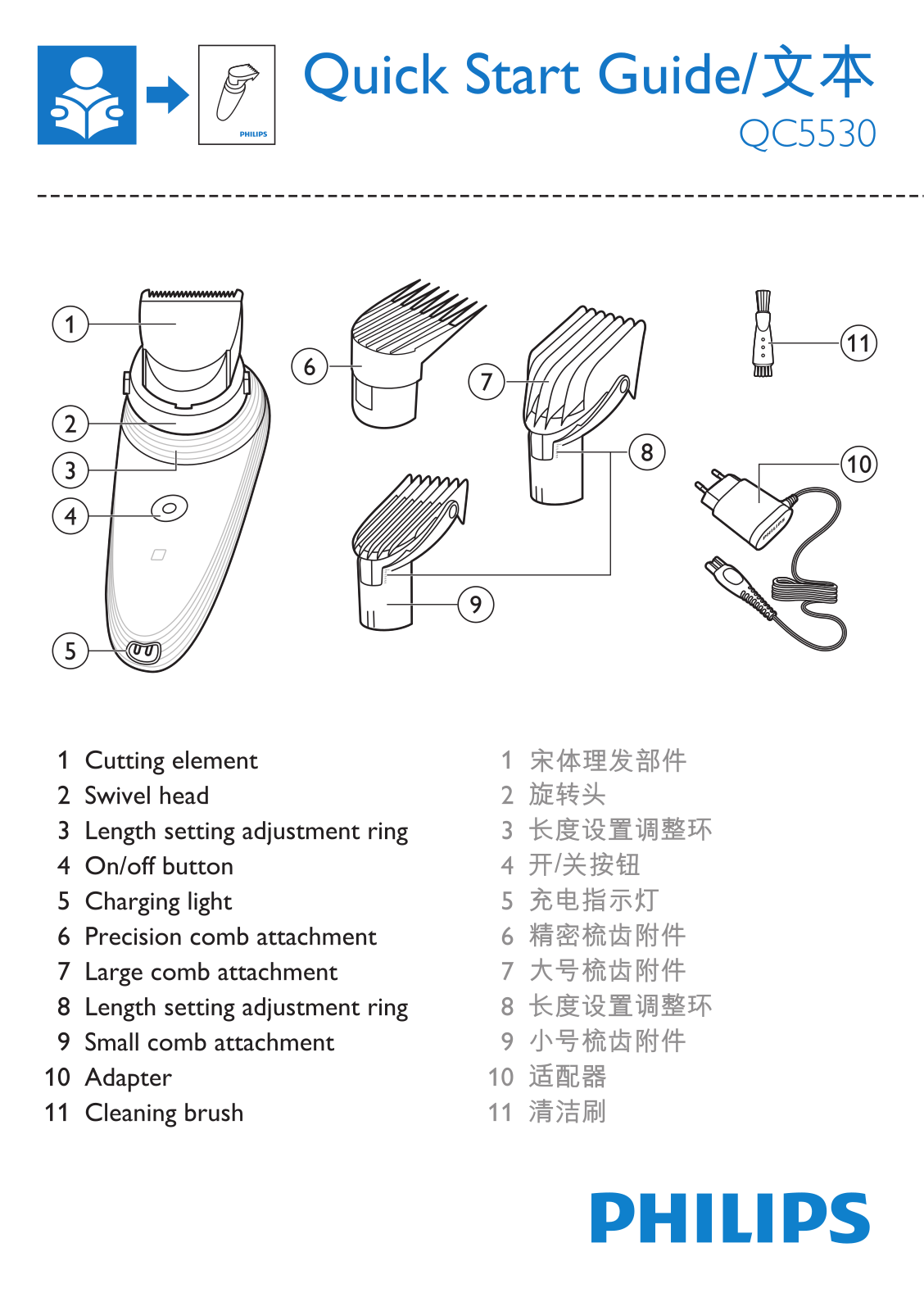 Philips QC5530 Quick Start Manual