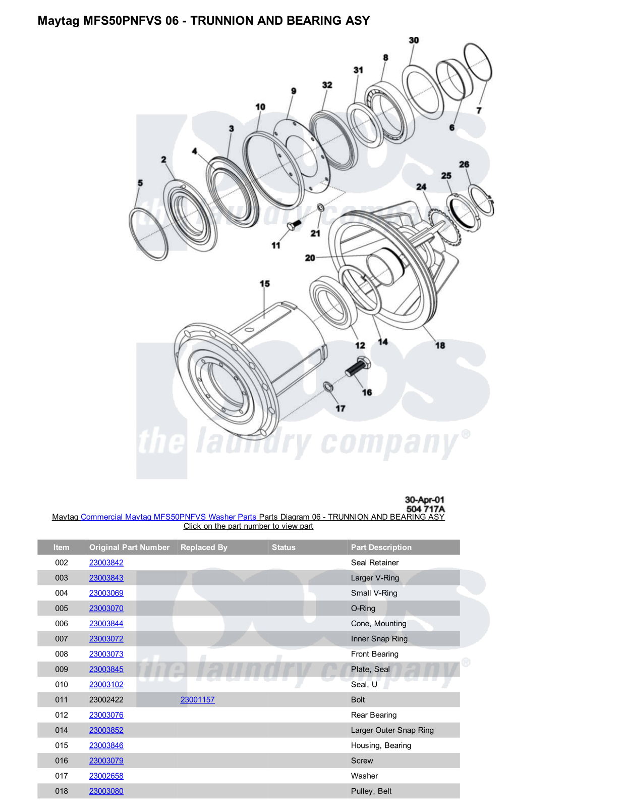 Maytag MFS50PNFVS Parts Diagram