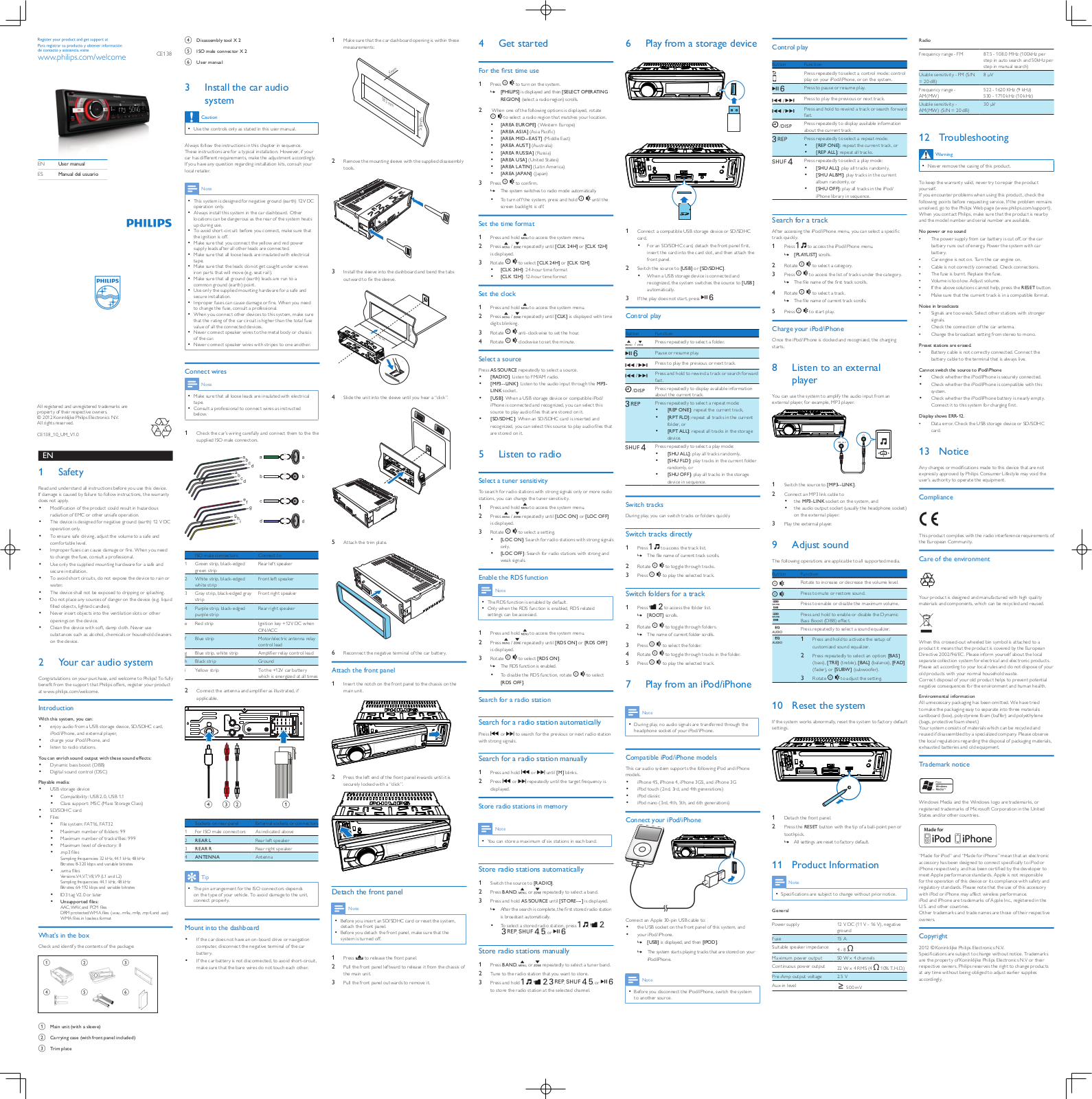 Philips CE138/10 User Manual